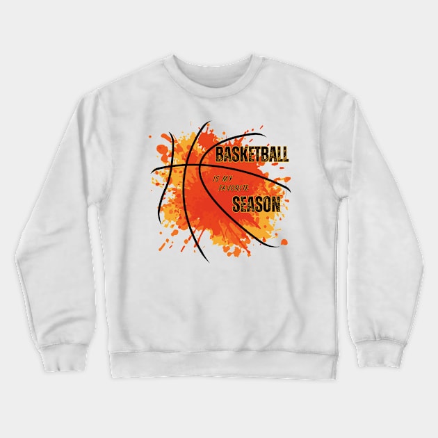 Hoops Harmony: Basketball Design Crewneck Sweatshirt by Toonstruction